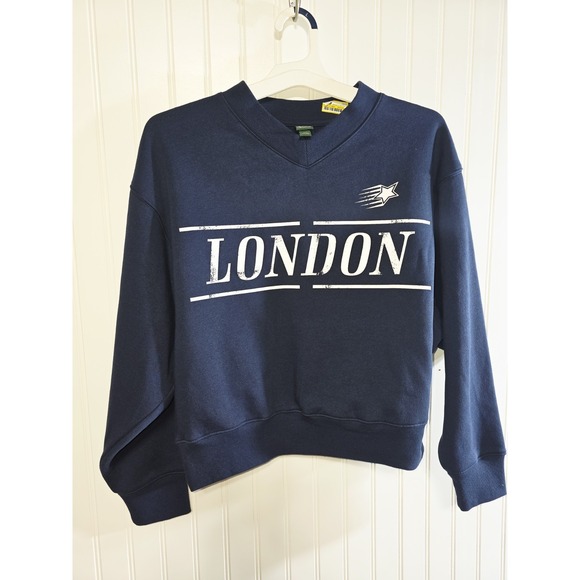 Women's Oversized Pullover Sweatshirt - Wild Fable Navy BlueSz Xxs - Picture 3 of 6